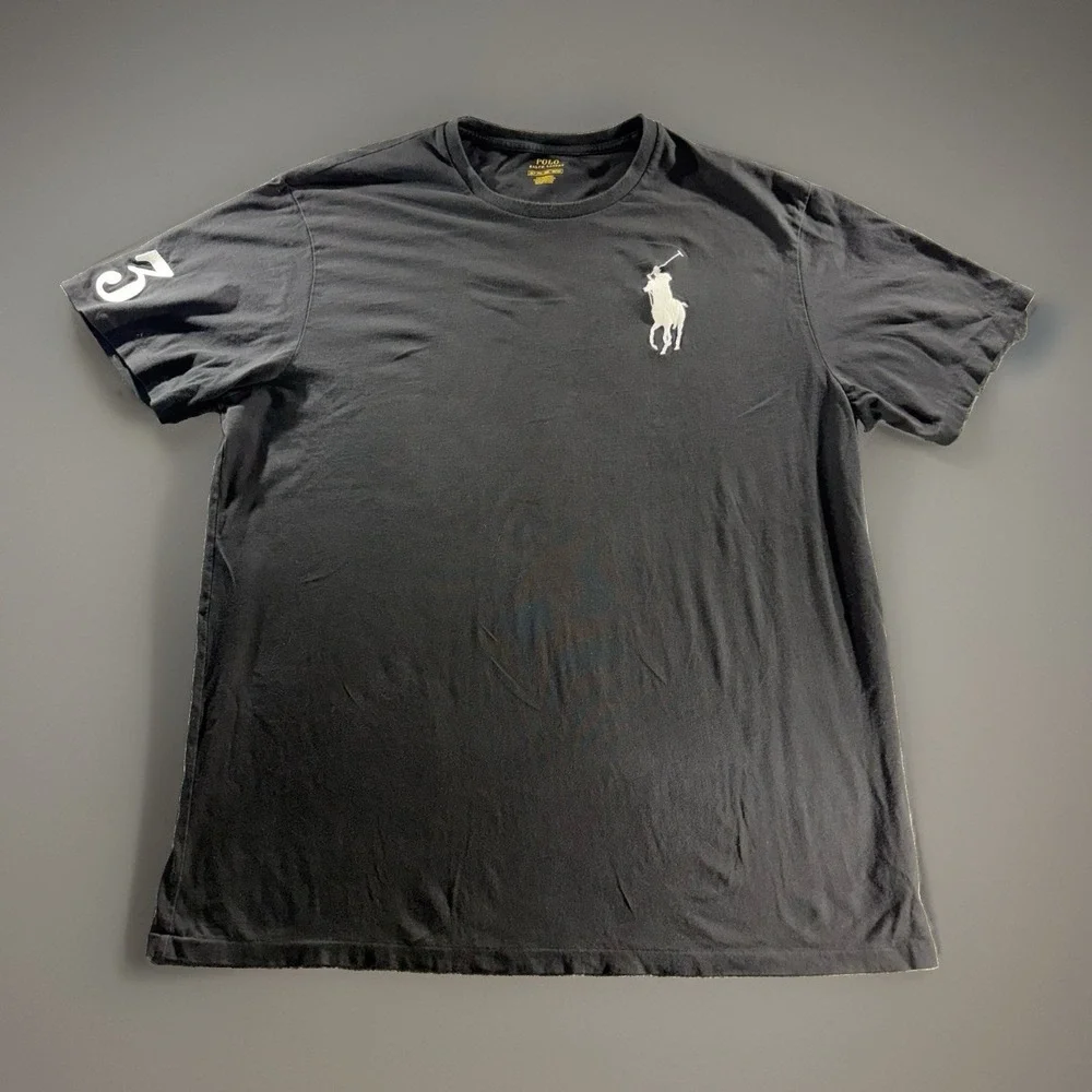 Polo Ralph Lauren Big Pony T-Shirt Mens 2XLT Black Big & Tall Short Sleeve Tee